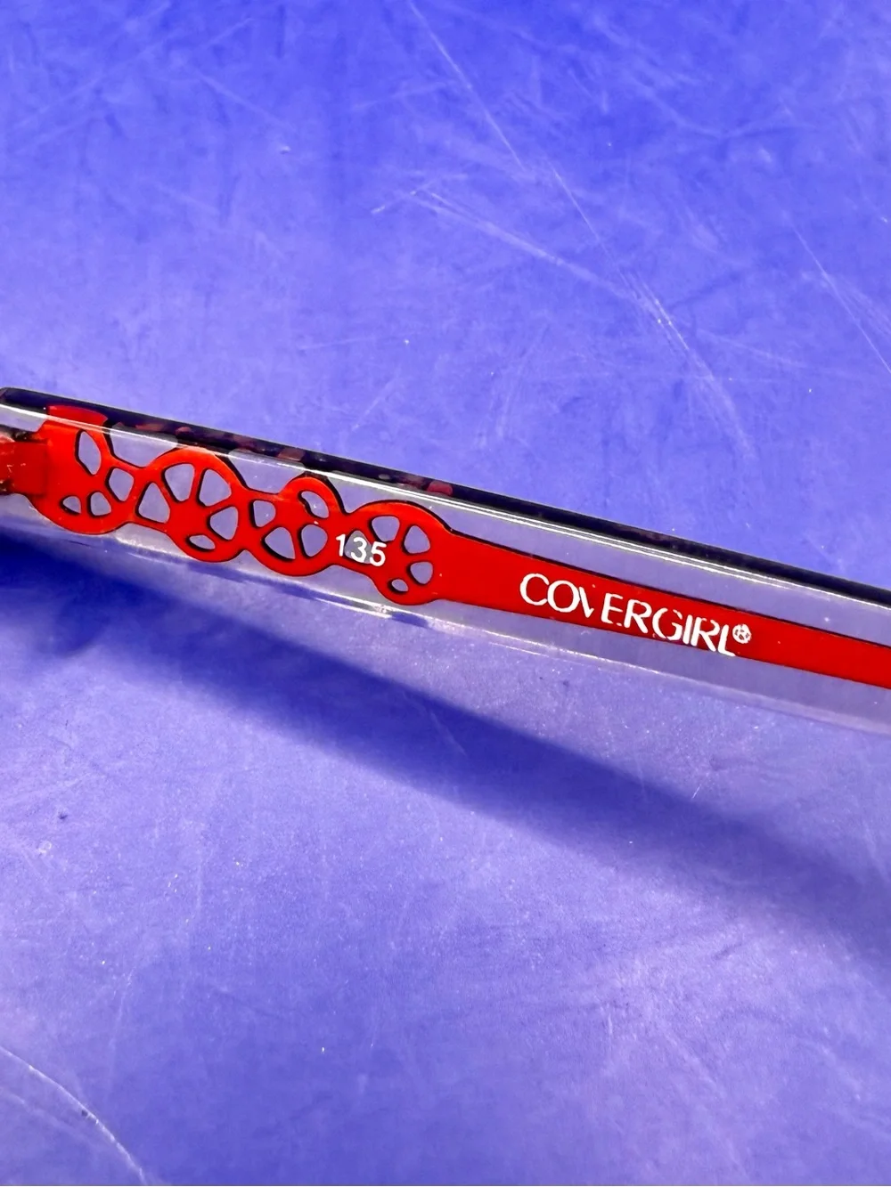 CoverGirl CG828 Eyeglasses Frames Black Clear Fade Red Lace 52-17-135
